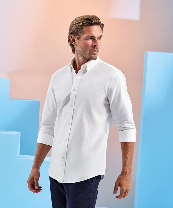 Men’s cotton long sleeve Oxford shirt